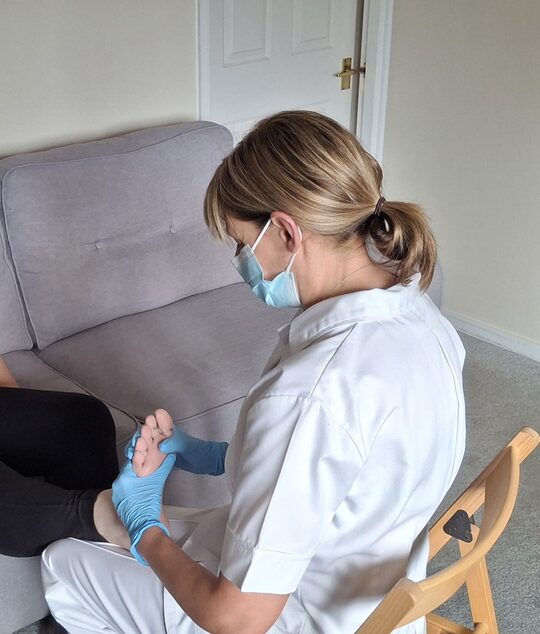 Home visit foot treatment